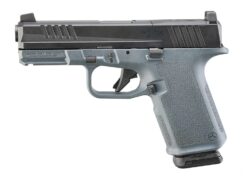 Alternative view of Ruger RXM, 9mm Luger, 4" Barrel, OR, Tritium Front Sight, Black, Grey Magpul Grip, (2) 15-rd