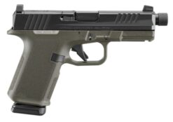 Ruger RXM, 9mm, 4.5" Threaded Barrel, OR, Tritium Front, Black, OD Green, (2) 15-rd PMAG GL9