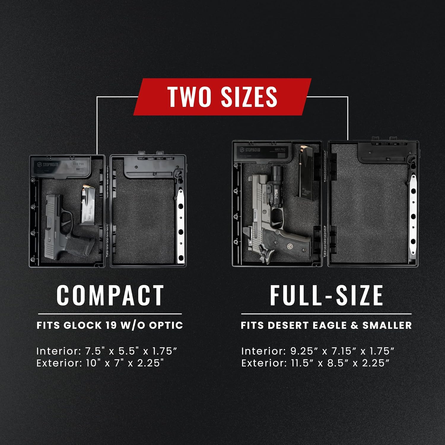 STOPBOX Gun Safe Alternative (Compact Size) - Tactical Handgun Storage, Instant Access Portable Gun Case, TSA Compliant Gun Lock Box for Quick Handgun Access - Image 2